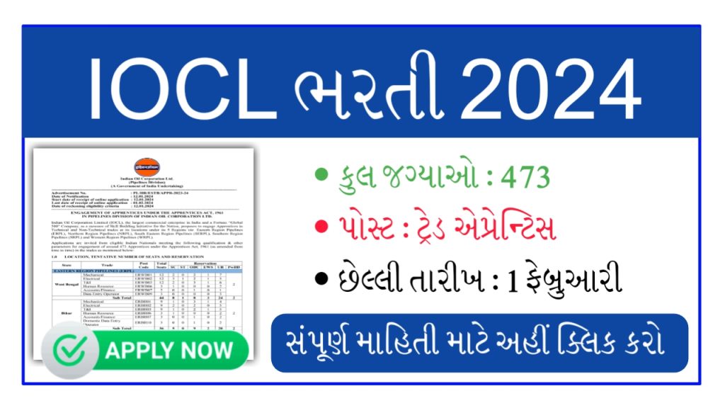 IOCL Apprentice Recruitment 2024 Notification for 473 Post @iocl.com